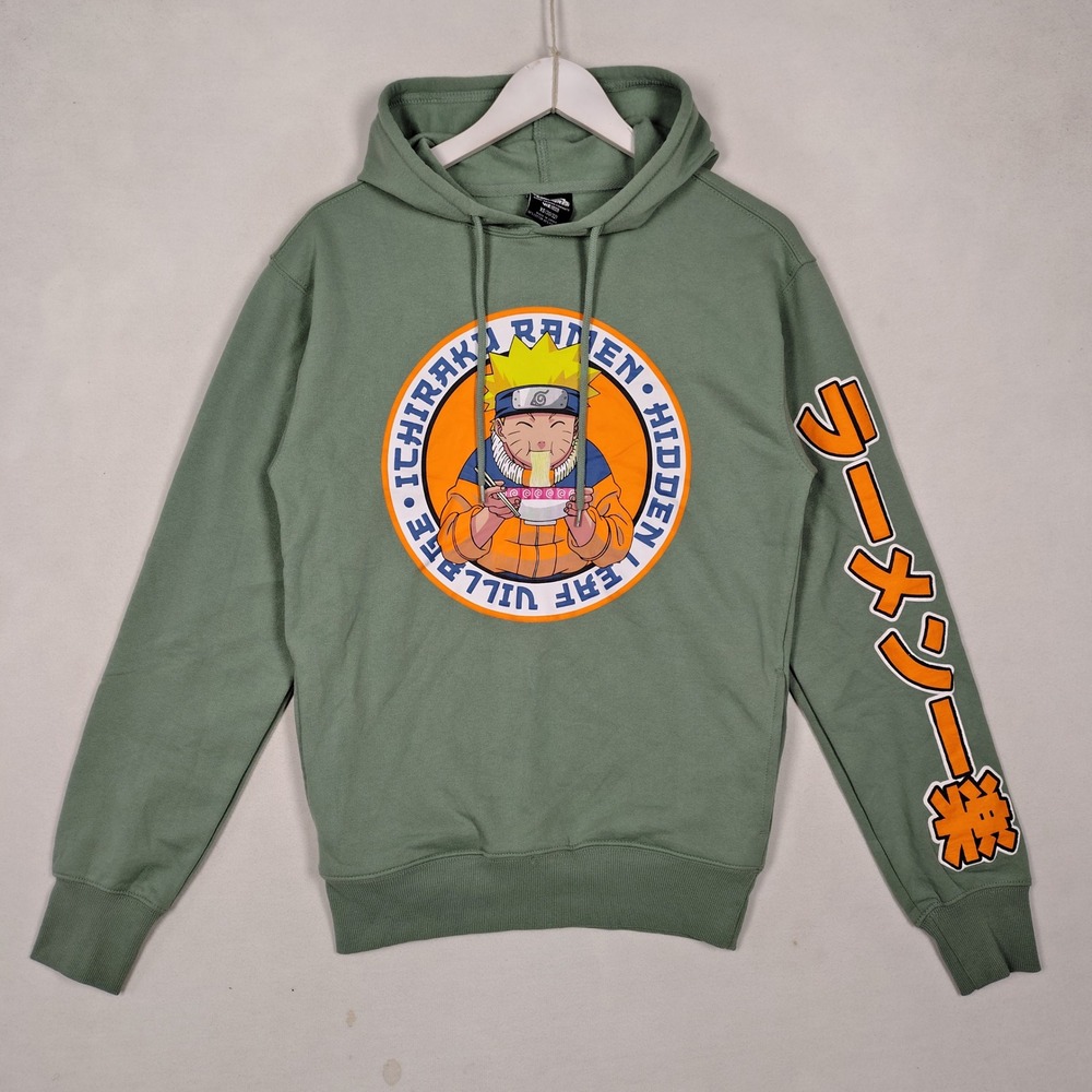 Naruto Ichiraku Ramen Hidden Leaf Village Hoodie Sage Green XS SJ229